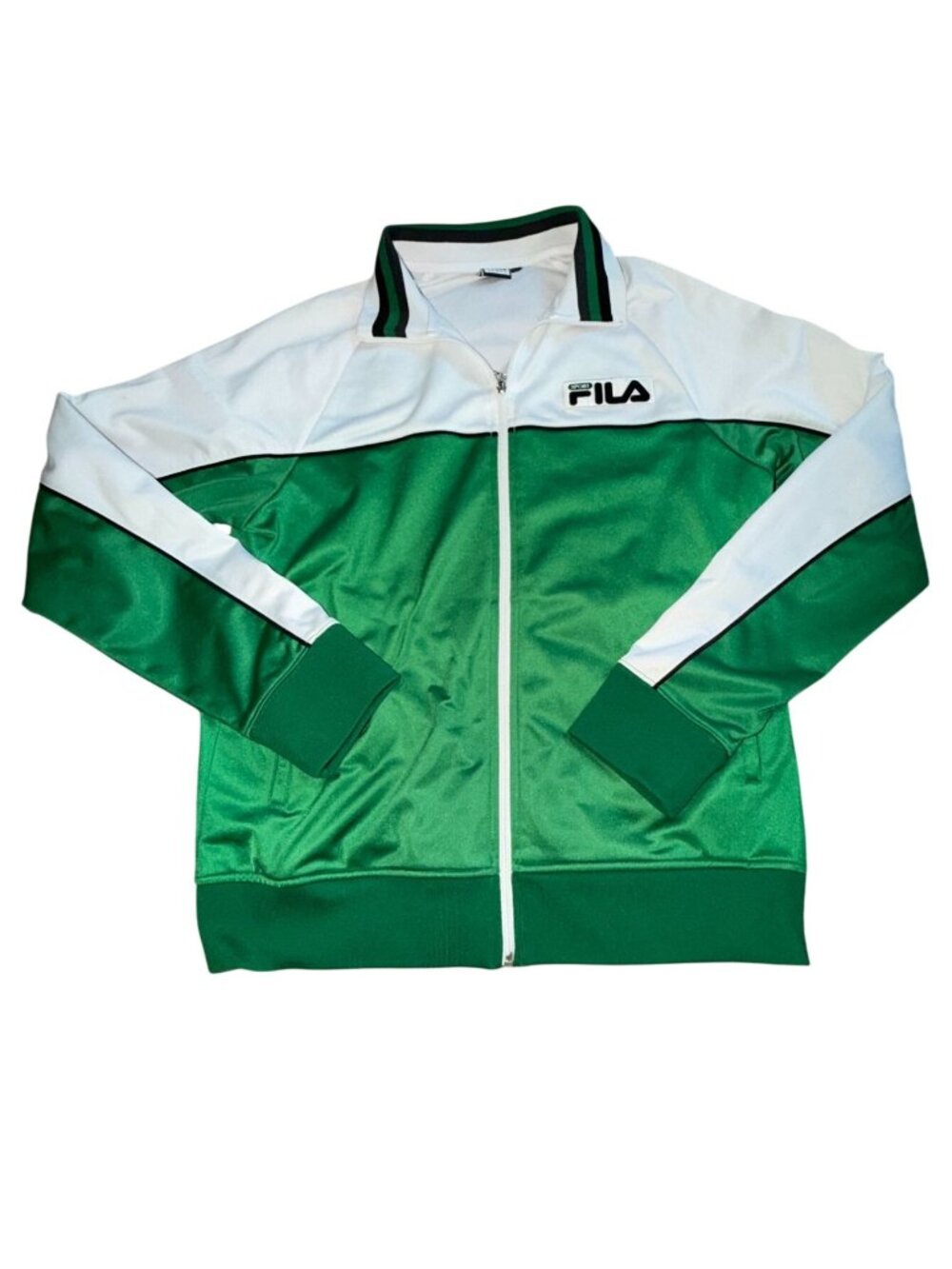 Vintage Fila Sport Italia Track Jacket-Green/White-M-GUC